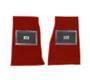 Austin Healey Footwell Carpet Mats - Red - Centre Change