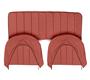 Austin Healey BJ7 Leather Rear Seat & Backrest Cover Set - Red/Black