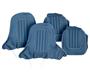 Austin Healey Leather Front Seat Cover Set - Blue/White
