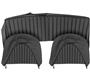 Rear Seat & Backrest Cover - set - Black/Black