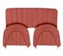 Austin Healey Leather Rear Seat & Backrest Cover Set - Red/Red