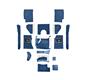 Austin Healey Carpet Set - Blue-L.H.D - Karvel