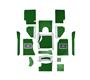 Austin Healey BN1 Carpet Set - Green-L.H.D - Jaguar Quality