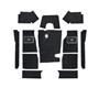 Austin Healey Carpet Set - Black - Side-Change - Karvel