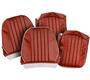 Austin Healey Sprite Leather Seat Covers - Red/White - Pair