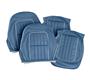 Austin Healey Sprite Seat Covers - Blue/White - Pair