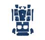 Austin Healey Carpet Set - Blue - Karvel