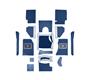 Austin Healey BN1 Carpet Set - Blue-R.H.D - Jaguar Quality