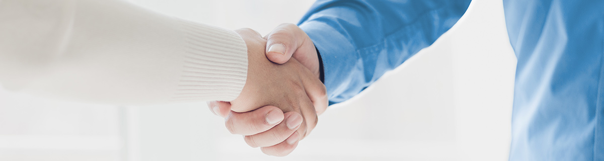 Two men shaking hands