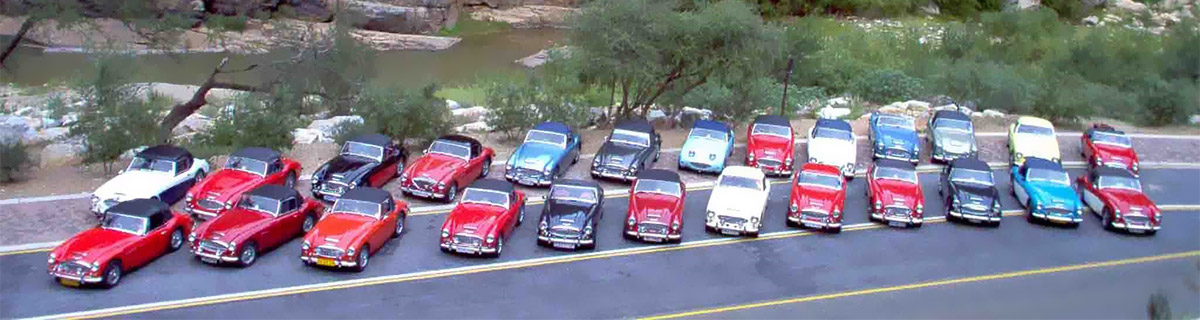 Austin Healey National Tour Garden Route 2020 event.