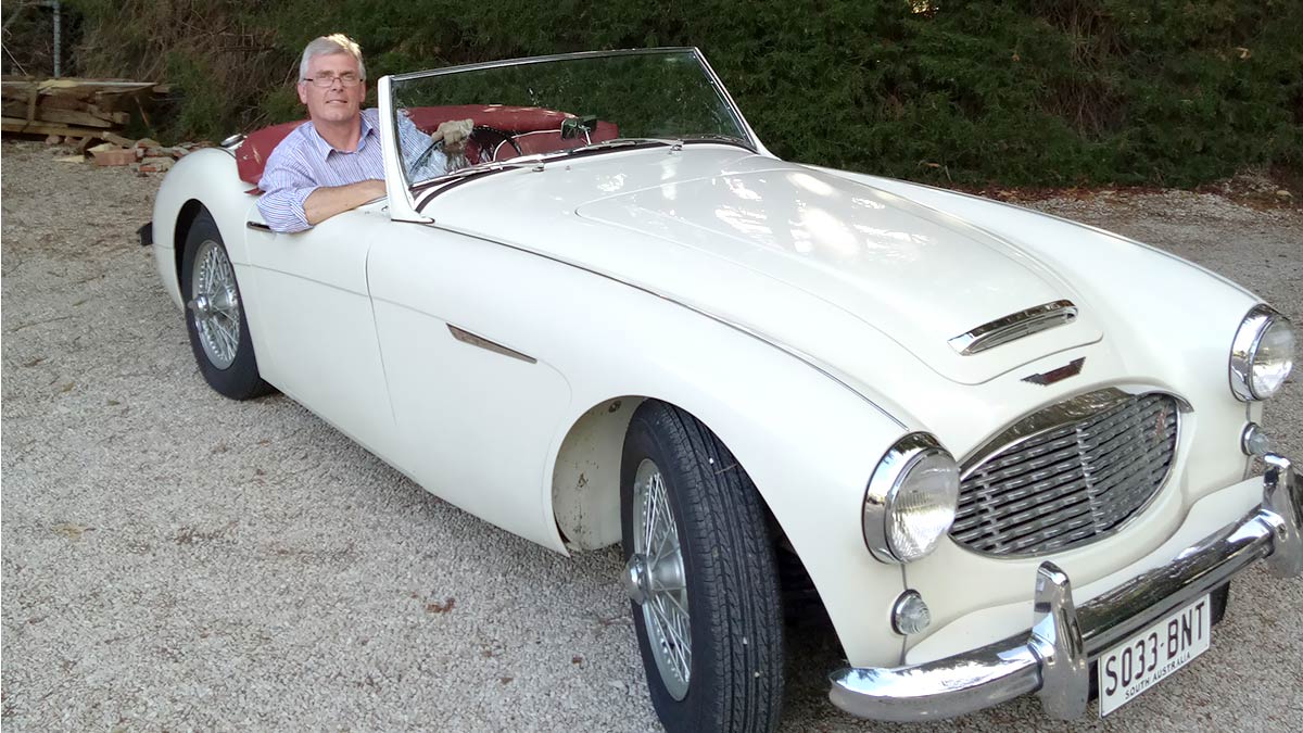 Mathew Randell's restored Austin Healey 100/6.