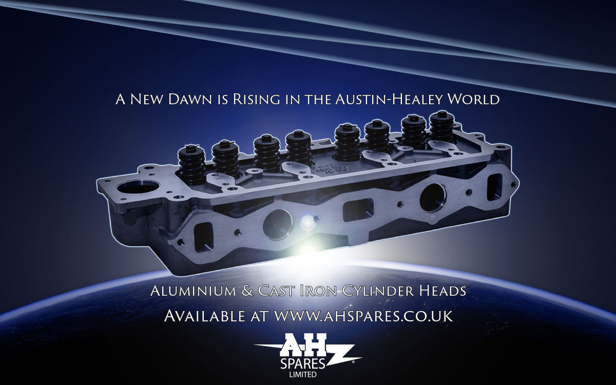 Alloy and cast iron Austin Healey cylinder heads.