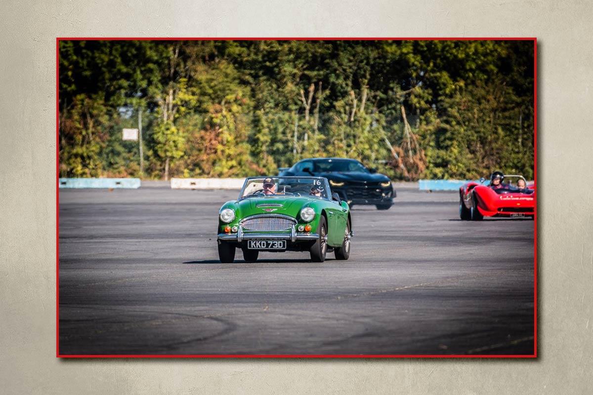 Steve Ormerod driving his Austin Healey 3000