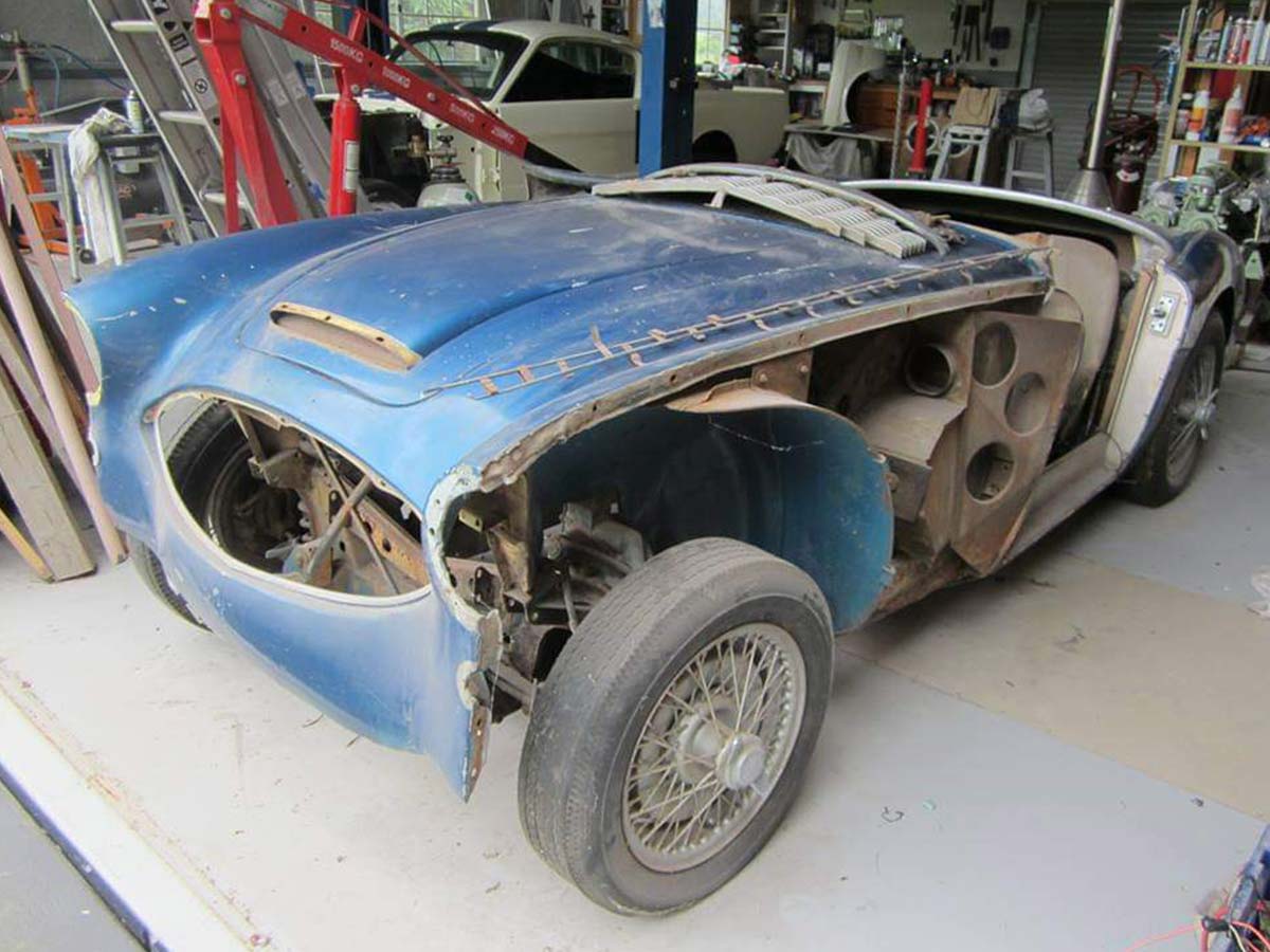 Unrestored Austin Healey 100/6.