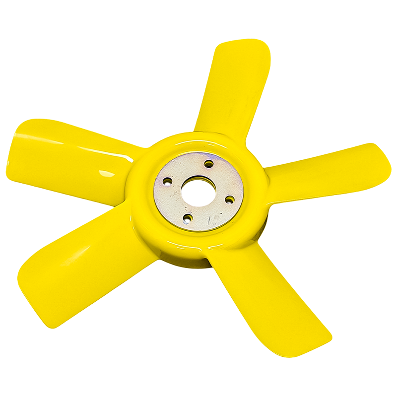 Yellow CHT147 five-blade cooling fan for Austin Healey 100/6 and 3000 BN4 to BJ8