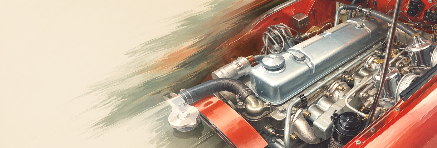 Austin Healey 3000 engine bay