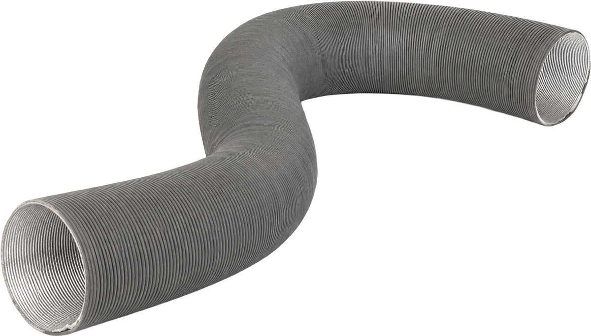 Big Healey O.E.-type 4-inch cold air trunking with charcoal grey ribbed finish