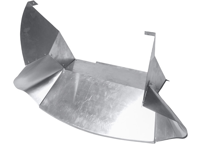Austin Healey 100 BN1-BN2 rally radiator air ducting for directed cooling airflow