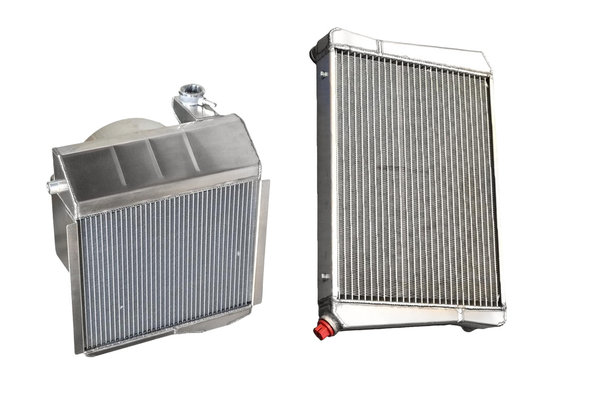 Sprite and MG Midget alloy radiator options for vertical-flow and cross-flow cooling systems