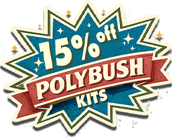 15 percent off Polybush logo