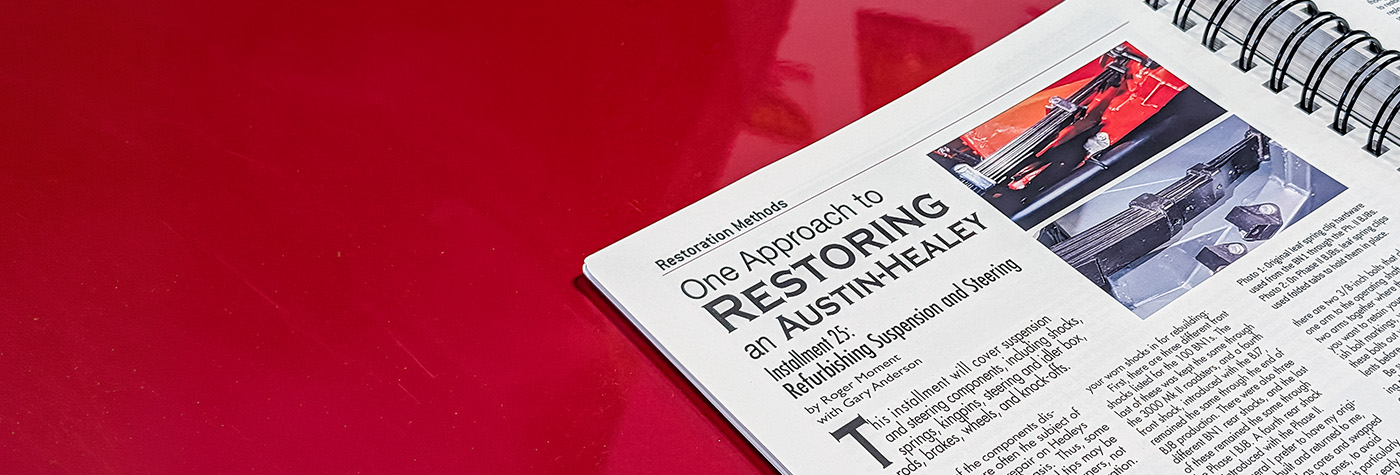 Roger Moment's Austin Healey restoration guide with his 1955 Austin Healey 100 BN1