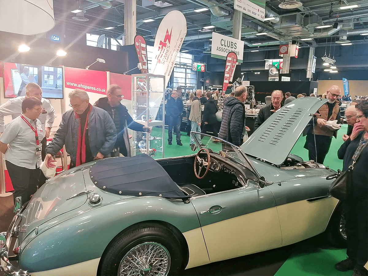 Visitors to A H Spares stand at Retromobile 2024