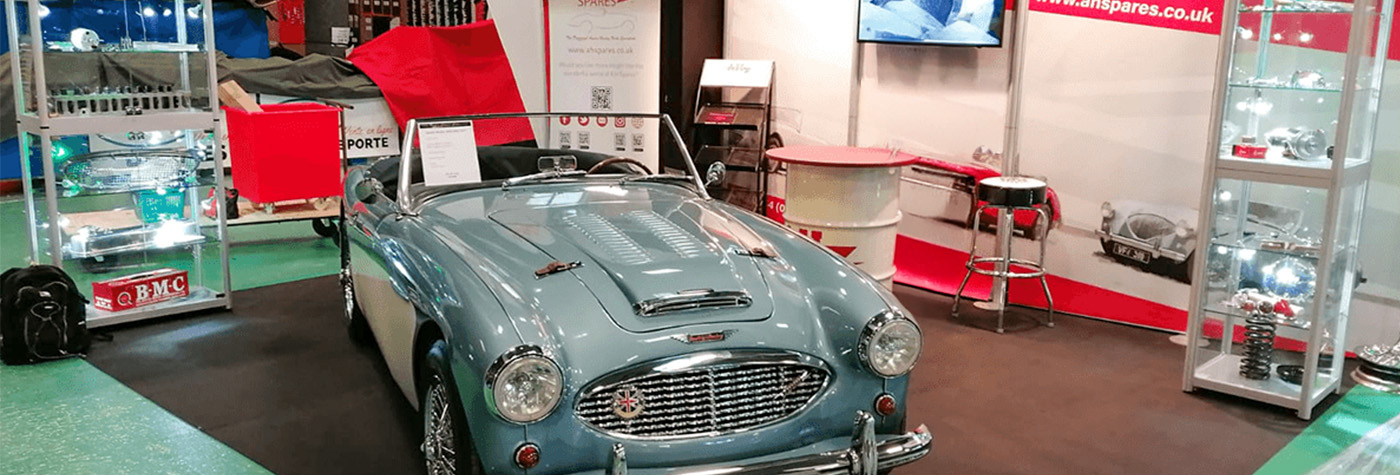 Austin Healey BT7 at our stand at Retromobile 2025