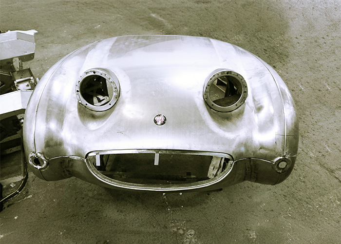 Bare metal MK1 Sprite Frogeye nose section