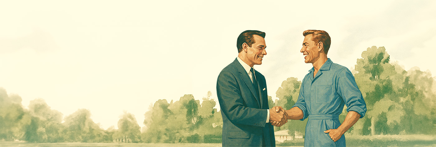 Shaking hands, a gentlemen’s agreement