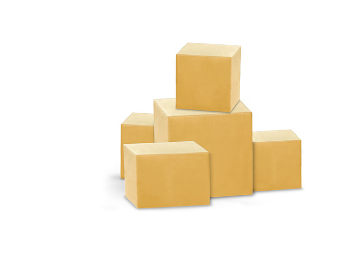 Pile of boxes on a white background