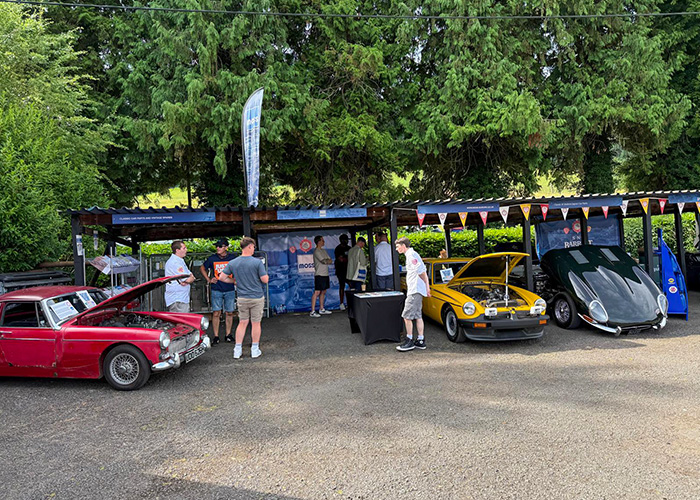 Classic car lineup at Shelsley Walsh