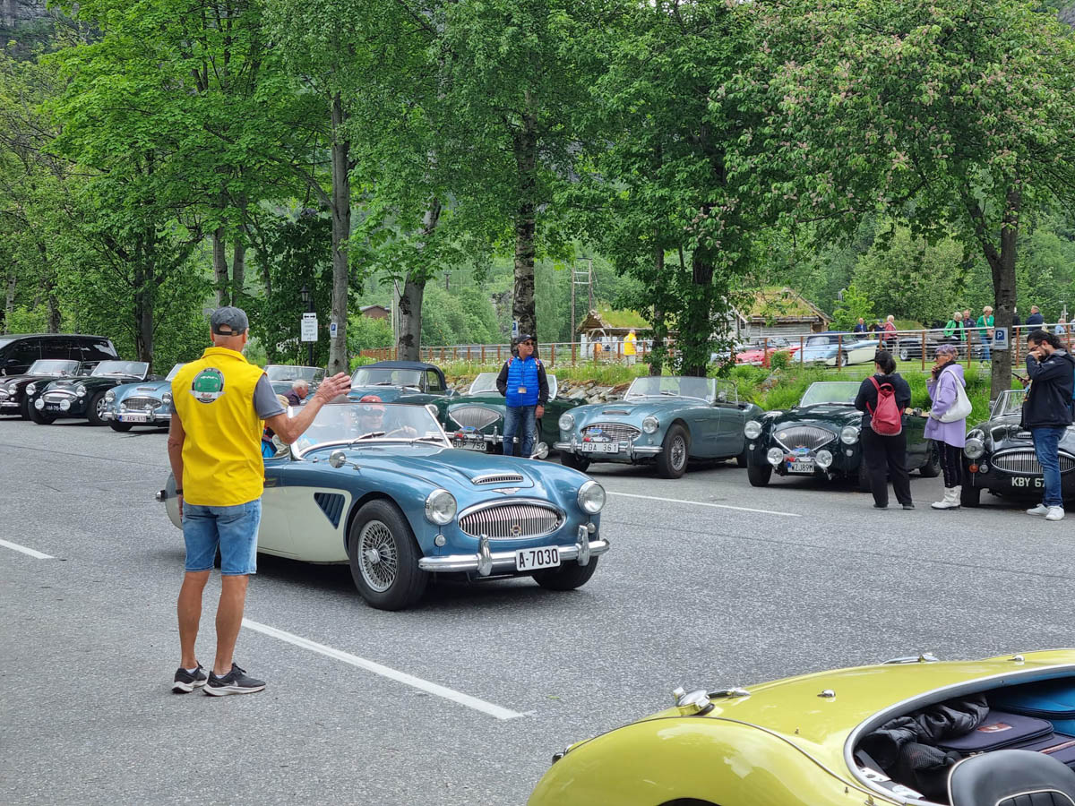 European Healey Meet 2023 Day 1 - Austin Healey's arriving