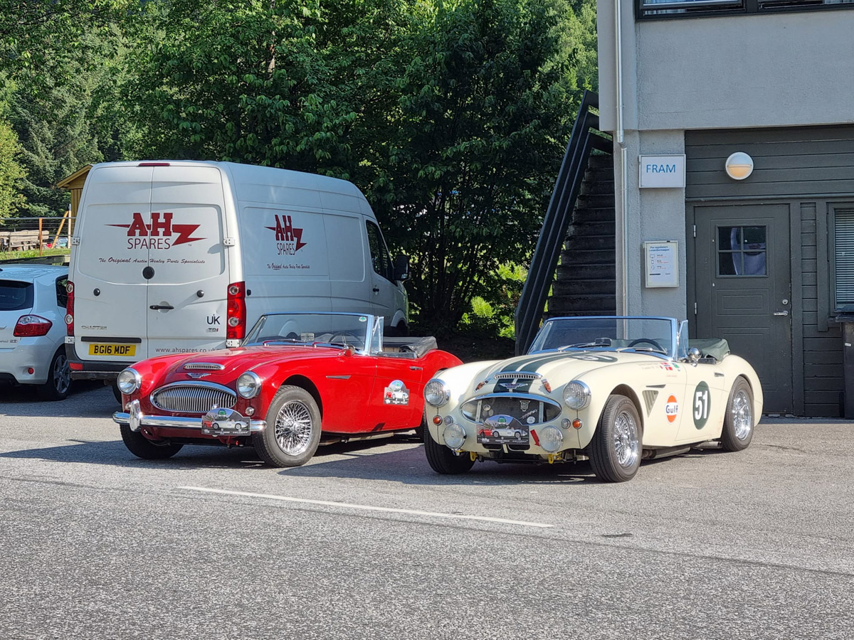 Austin Healey's with A H Spares' van