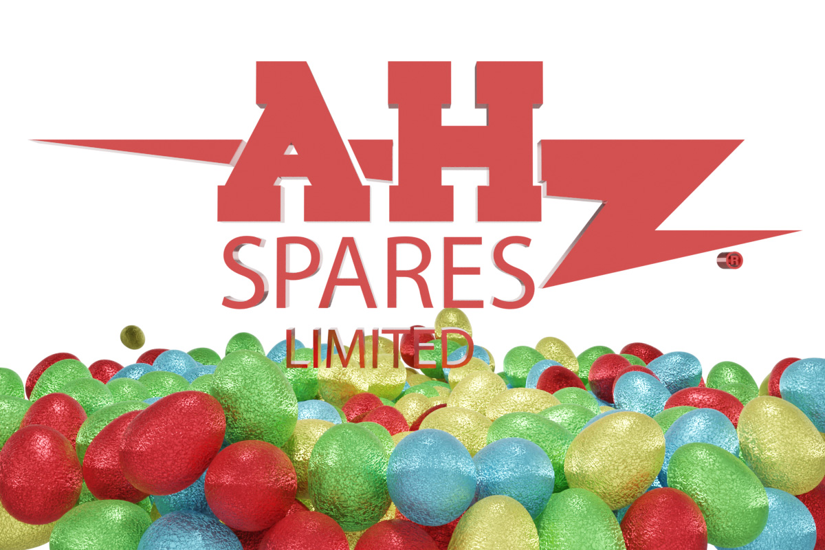 A H Spares logo with Easter Eggs