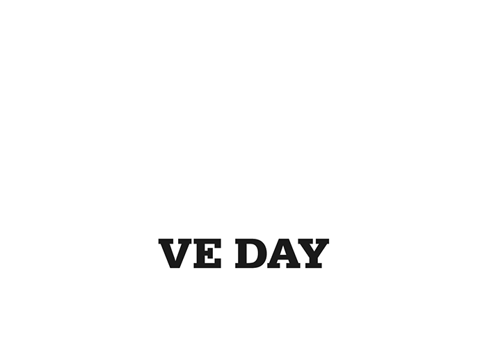 VE Day 80 Logo - white