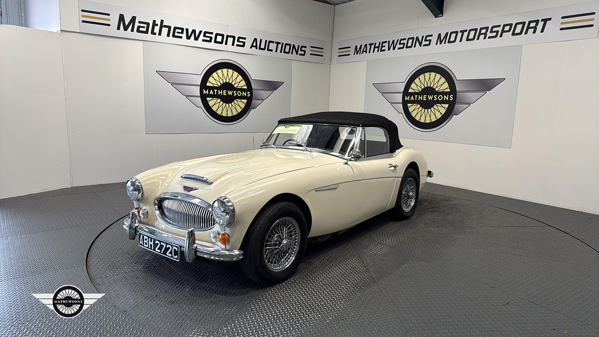 1965 Austin Healey 3000 Mk3 listed as Lot 112 at Mathewsons auction