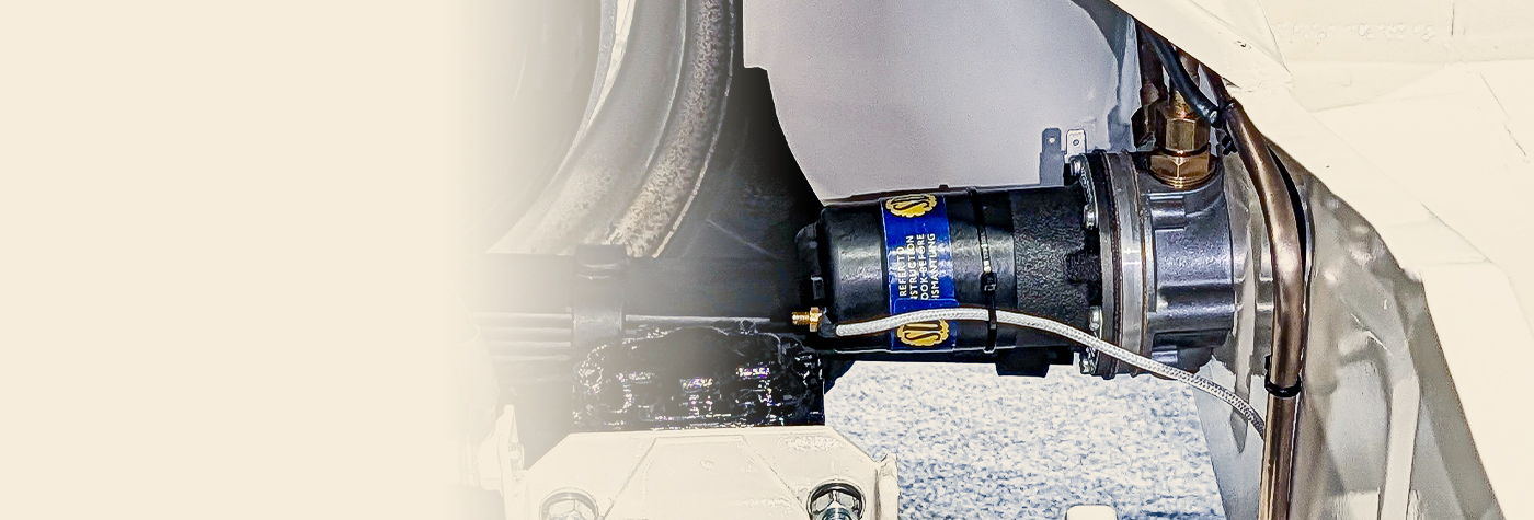 SU fuel pump fitted to the bulkhead of an Austin Healey