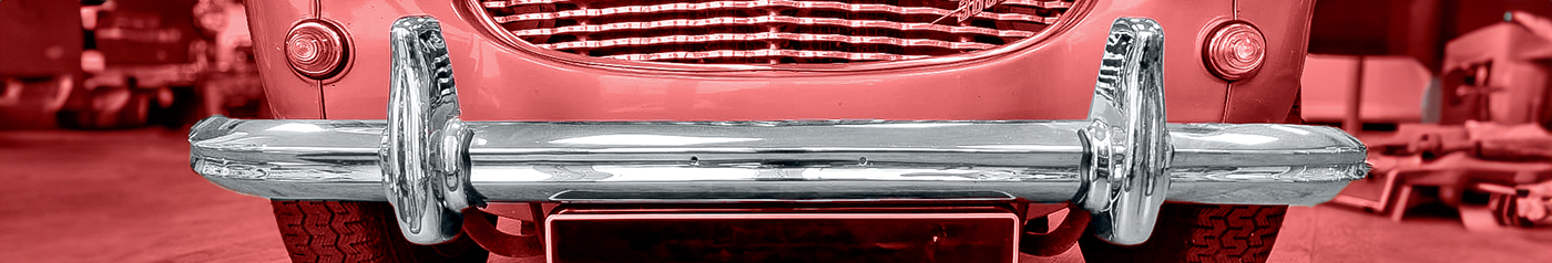 Brand new Austin Healey front bumper and bumper over-riders