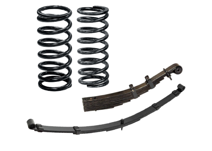 Austin Healey Sprite and MG Midget front coil and rear leaf springs for ride height and control