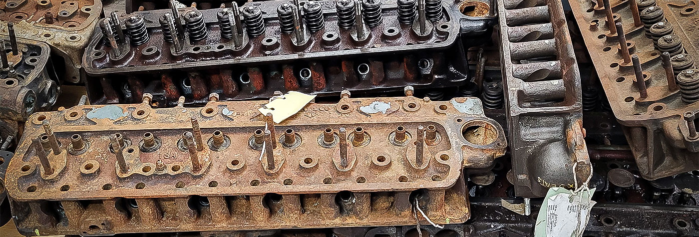 Second-hand Austin Healey cylinder heads