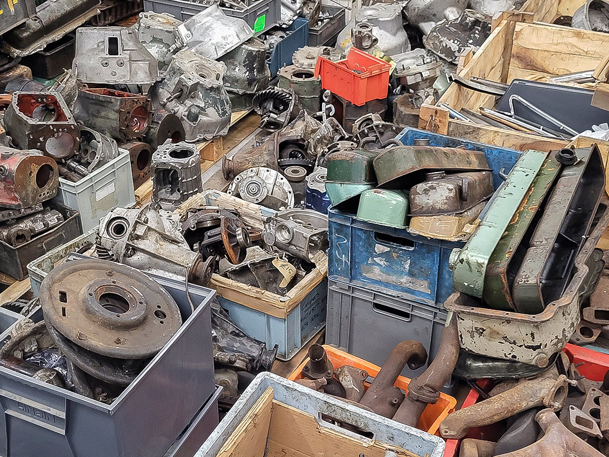 Collection of second-hand Austin Healey and Sprite parts