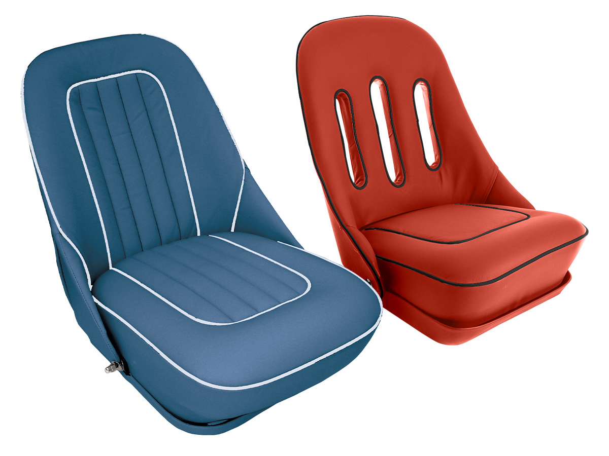Upholstered Austin Healey 100 and 100S front seats