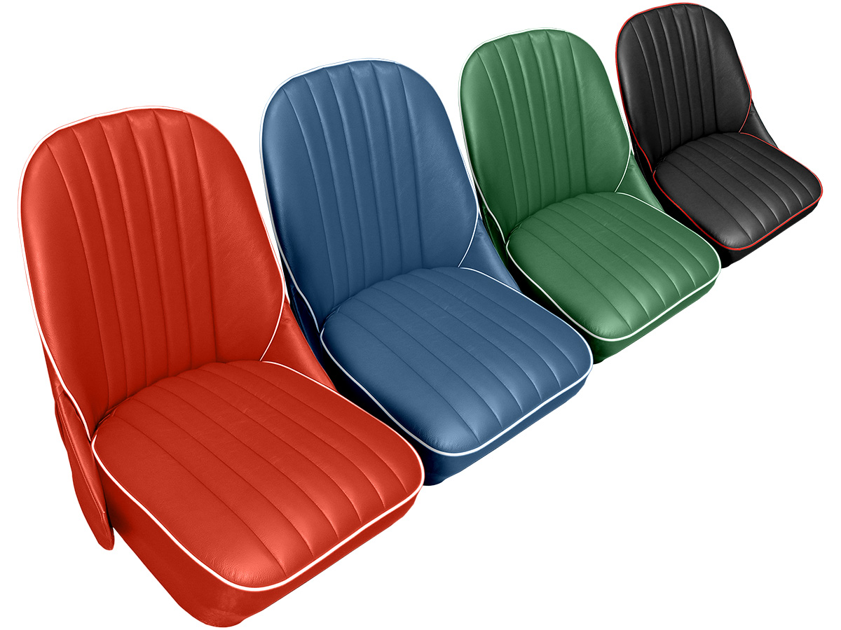 Upholstered Sprite Frogeye front seats