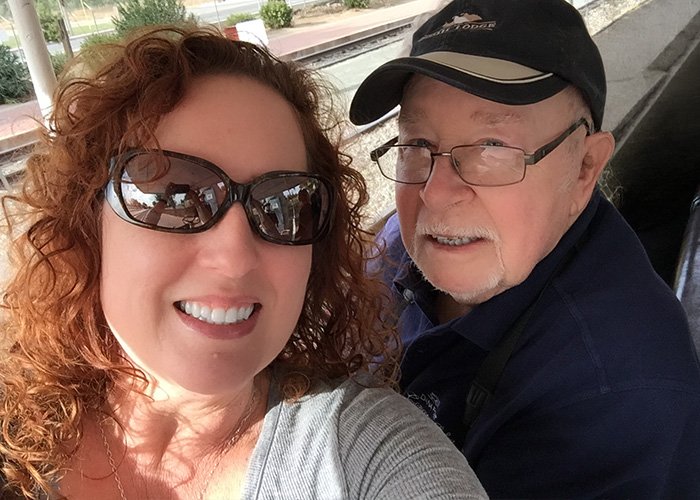Cari Kalapis with her father, Jim Kalapis