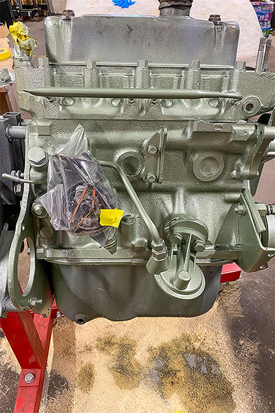 Cleaned and freshly painted engine from Cari Kalapis' 1969 Austin Healey Sprite MkIV