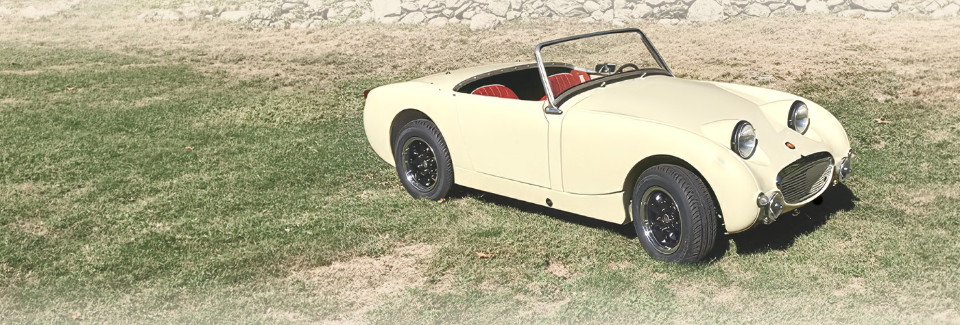 1960 Austin Healey Sprite Mk1 restored car featured in The Red Zone story