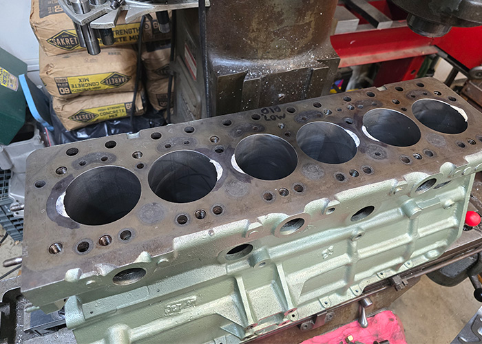 Austin Healey 3000 bare engine block without the pistons or cylinder head
