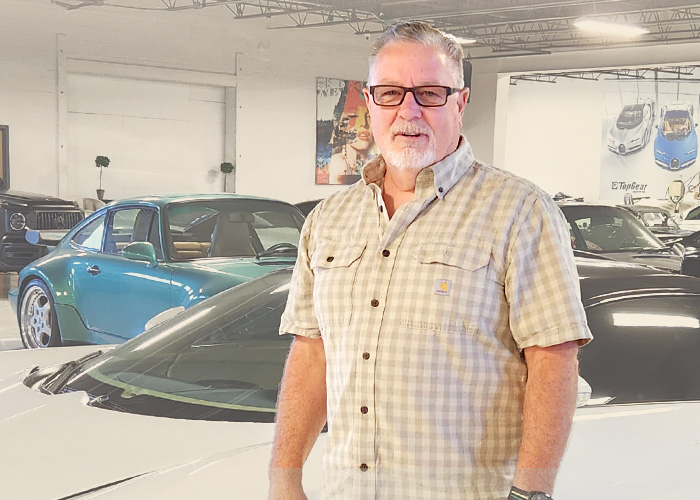 James Kirchner, owner and restorer of the Austin Healey 3000